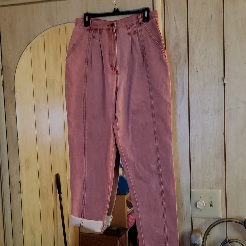 80's pink acid wash Jean's waist SZ 30"